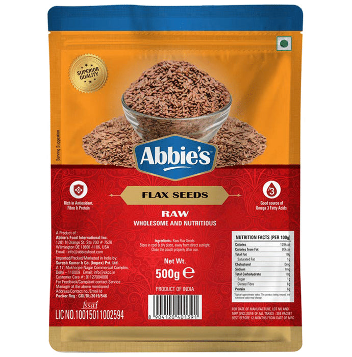Abbie's Raw Flax Seeds
packet of 500 gm Seeds