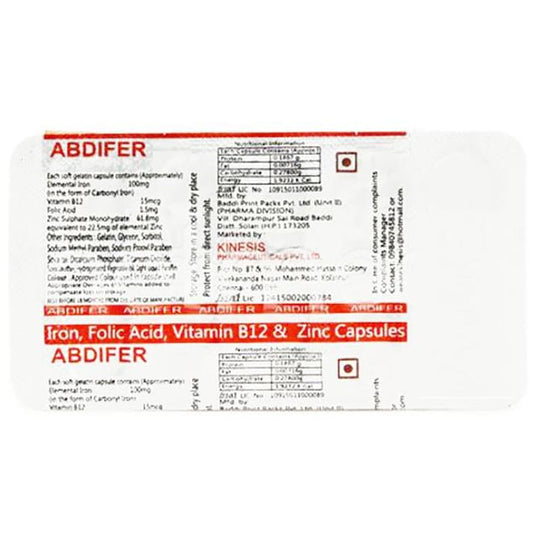 Abdifer Capsule
strip of 10 capsules