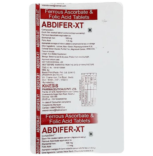 Abdifer XT Tablet
strip of 10 tablets