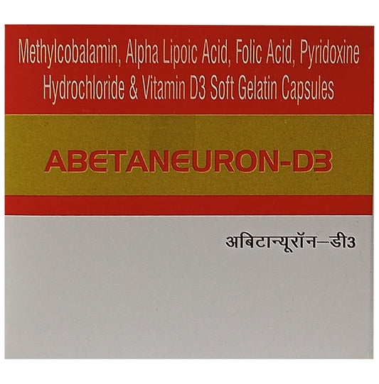 Abetaneuron-D3 Soft Gelatin Capsule
strip of 10 soft gelatin capsules