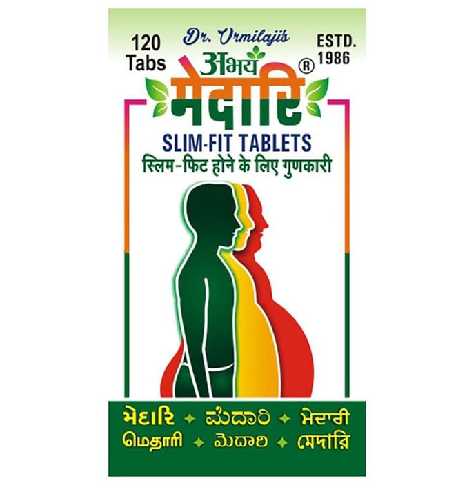 Abhay Medari Slim-Fit Tablet | For Weight Management
bottle of 120 tablets