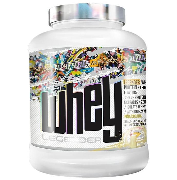 Absolute Nutrition Legender Whey Protein Powder Pina Colada
jar of 2 kg Powder