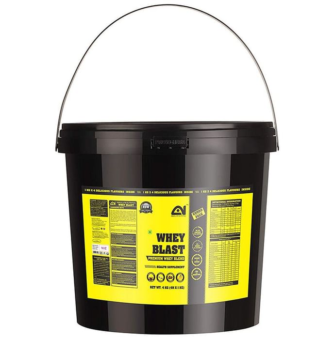 Absolute Nutrition Whey Blast Chocolate +Vanilla +Cafe Mocha+ Mango
basket of 4 kg Powder