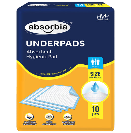 Absorbia Underpads 60 x 90cm Large
packet of 10 pads