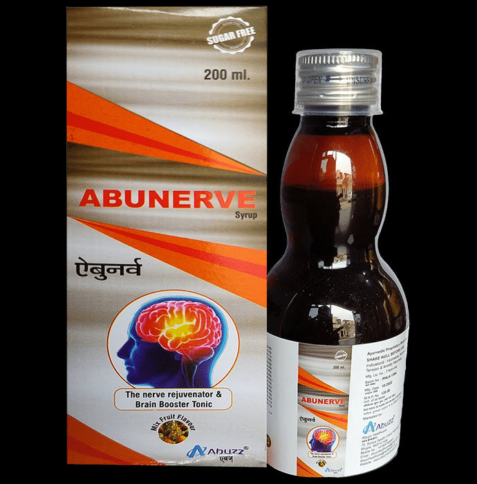 Abuzz's Abunerve Syrup Sugar Free
bottle of 200 ml Syrup