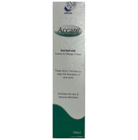 Accare Face Wash with Lemon & Orange Extract | For Acne & Blemishes
bottle of 100 ml Face Wash