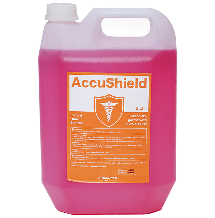 Accu Shield Instant Hand Sanitizer
Canister of 5 Ltr Sanitizer