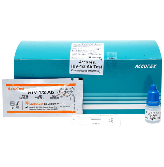 Accu Test HIV 1/2 Ab Test Kit
box of 50 Test Kits