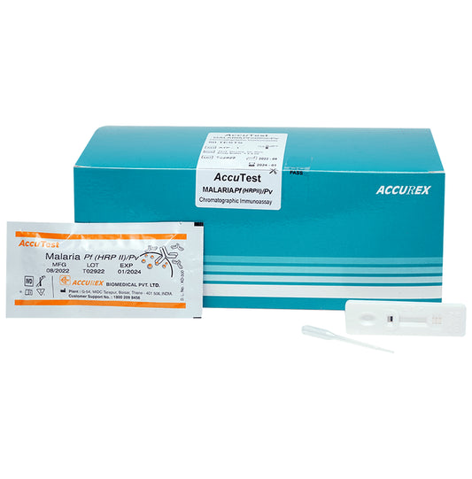 Accu Test Malaria Pf (HRPII)/Pv Test Kit
box of 50 Test Kits