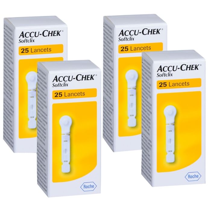 Accu-Chek Softclix 100 Lancet (Pack of 4)
combo pack of 4 units