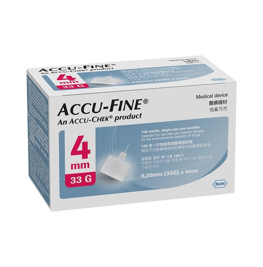 Accu-Fine Needle Pen 4mm 33G
box of 100 needles