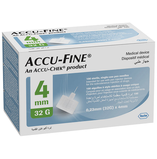 Accu-Fine Pen Needle 4mm 32G
box of 100 needles