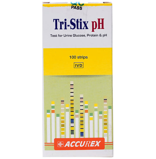 Accurex Tri-Stix pH Test Strip
box of 100 Test Strips