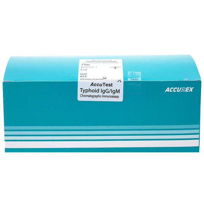 Accurex Typhoid IgG/IgM Chromatographic Immunoassay
box of 5 Test Kits