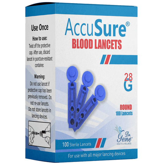 AccuSure Round Blood Lancets (100 Each)
box of 1 Unit