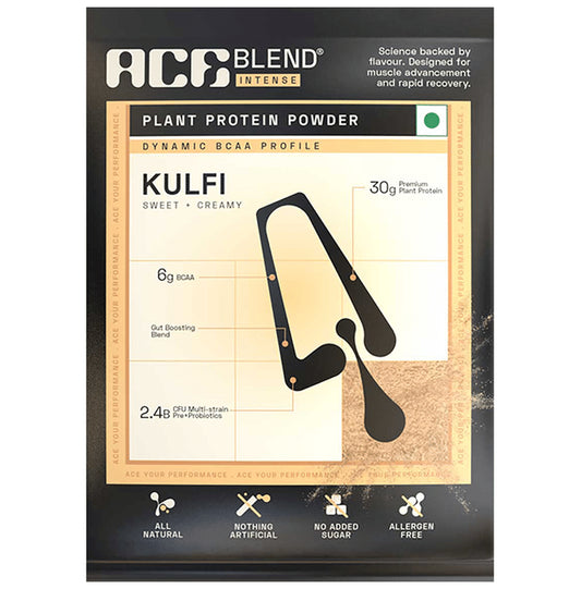 Ace Blend Intense 30g Vegan Plant Protein Powder with BCAA Kulfi
box of 30 Sachets