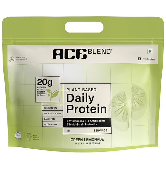 Ace Blend Plant Based Daily Protein Green Lemonade
packet of 15 Sachets