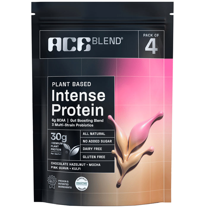 Ace Blend Plant Intense Protein Powder with BCAA Assorted
packet of 4 Sachets
