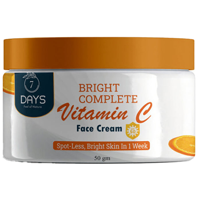 7Days Bright Complete Vitamin C Face Cream
jar of 50 gm Cream