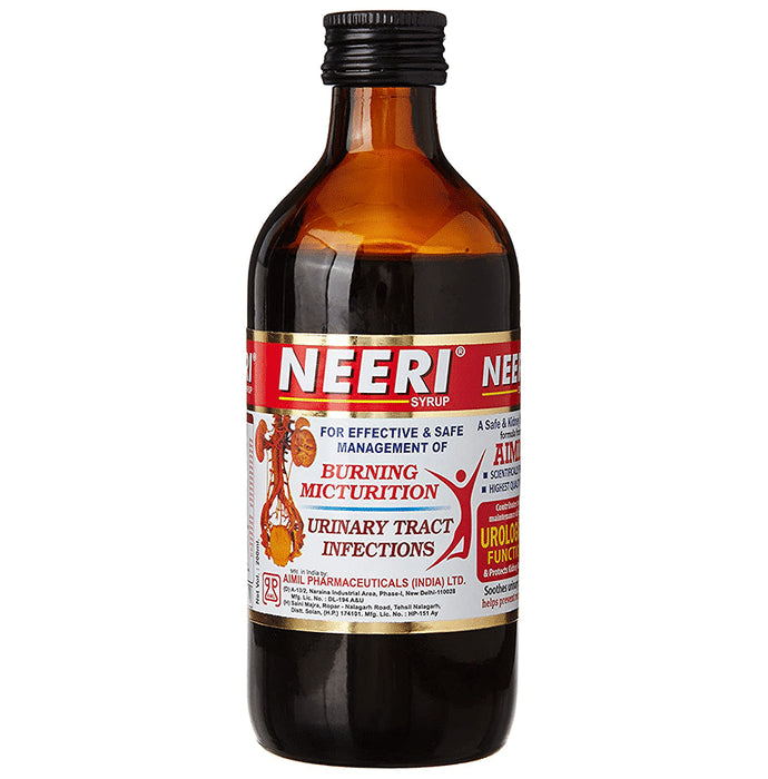 Aimil Neeri Ayurvedic Syrup | Urinary Tract Infections (UTIs) | Burning Micturition
bottle of 200 ml Syrup