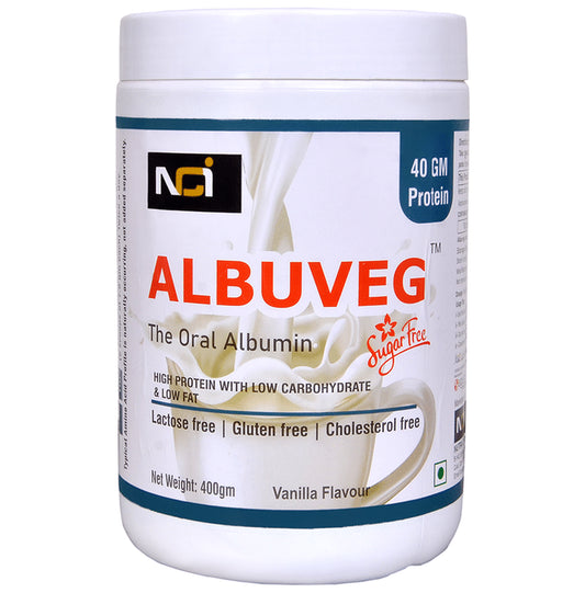 Albuveg The Oral Albumin Vanilla Sugar Free
jar of 400 gm Powder