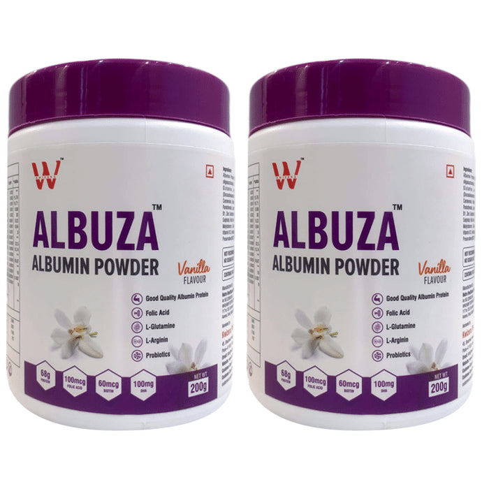 Albuza Albumin Powder (200gm Each) Vanilla
combo pack of 2 jar