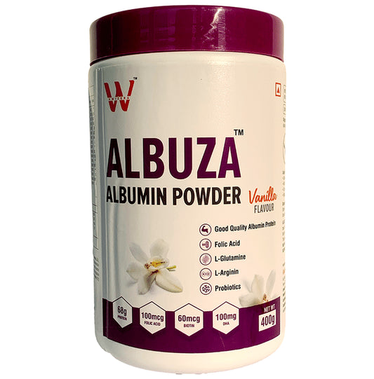 Albuza Albumin Powder Vanilla
jar of 400 gm Powder