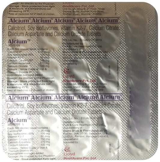Alcium Tablet
strip of 15 tablets