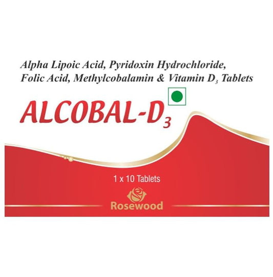 Alcobal-D3 Tablet
strip of 10 tablets