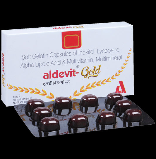 Aldevit-Gold Soft Gelatin Capsule
strip of 10 soft gelatin capsules
