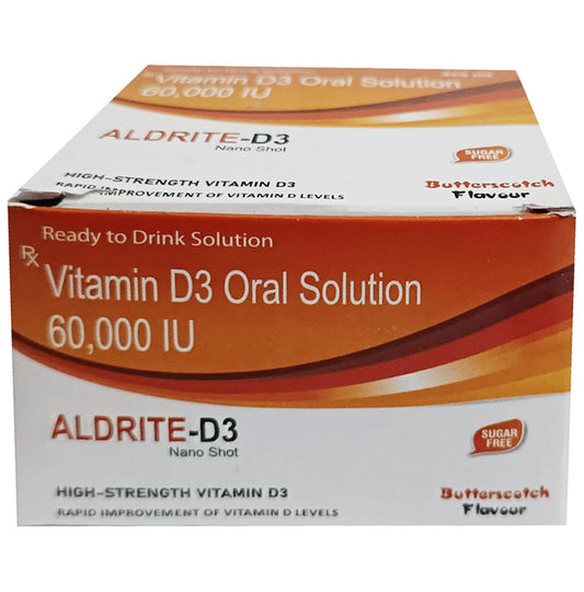 Aldrite-D3 Nano Shot (5ml Each) Butterscotch Sugar Free
box of 4 bottles