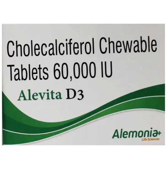 Alevita D3 Chewable Tablet
strip of 4 Chewable Tablets