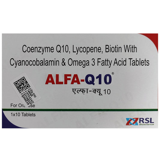 Alfa Q10 Tablet
strip of 10 tablets