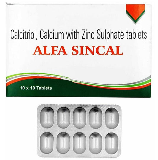 Alfa Sincal Tablet
strip of 10 tablets