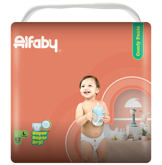 Alfaby Super Duper Dry Comfy Pants Large
packet of 62 diapers