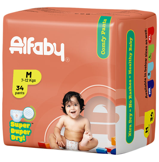 Alfaby Super Duper Dry Comfy Pants Medium
packet of 34 diapers