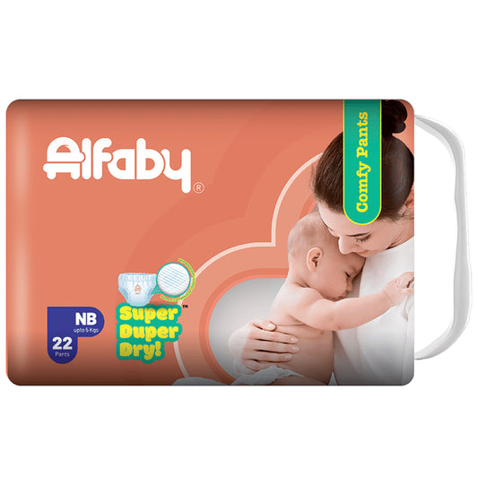 Alfaby Super Duper Dry Comfy Pants New Born
packet of 22 diapers