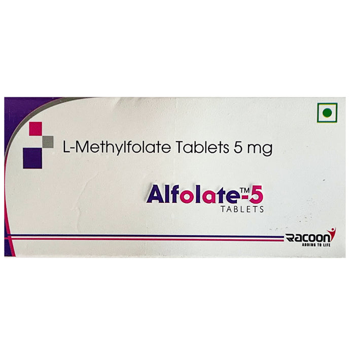 Alfolate 5 Tablet
strip of 10 tablets
