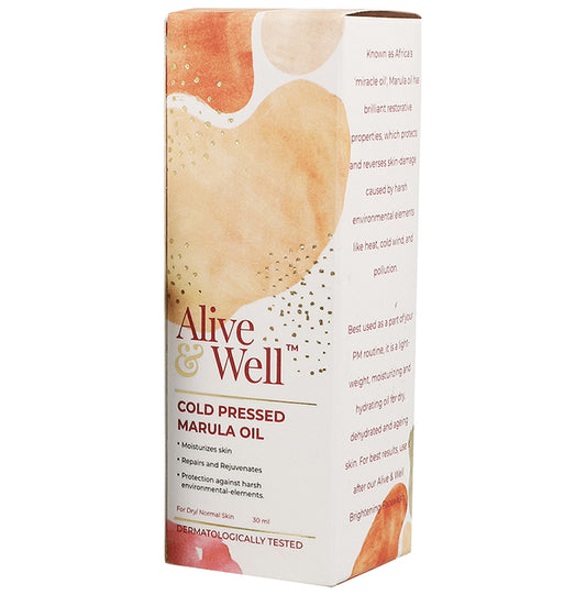 Alive & Well Cold Pressed Marula Oil
bottle of 30 ml Oil