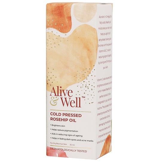 Alive & Well Cold Pressed Rosehip Oil
bottle of 30 ml Oil