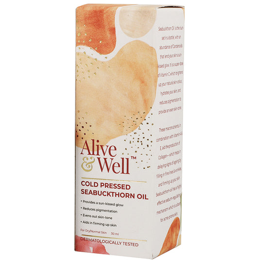 Alive & Well Cold Pressed Seabuckthorn Oil
bottle of 30 ml Oil
