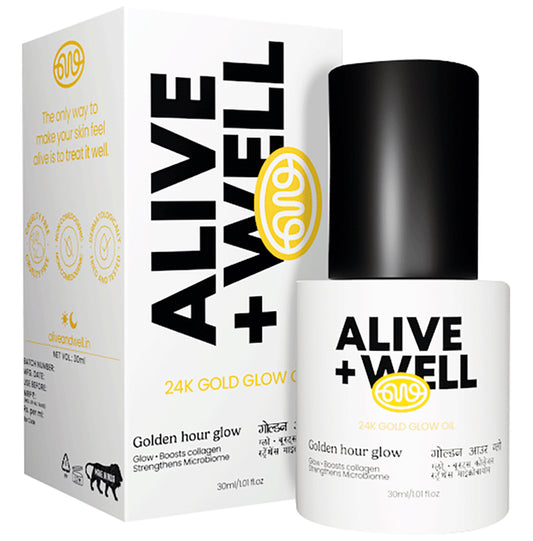 Alive + Well 24K Gold Glow Oil
bottle of 30 ml Oil