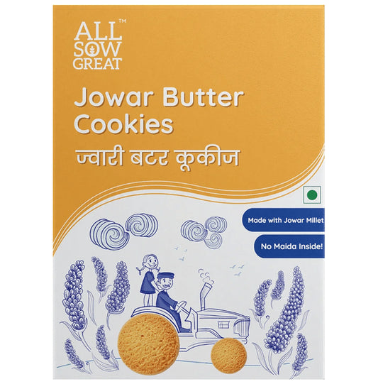 All Sow Great Jowar Butter Cookie
box of 200 gm Cookie