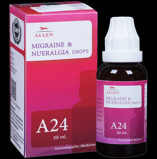Allen A24 Migraine And Nueralgia Drop
bottle of 30 ml Drop