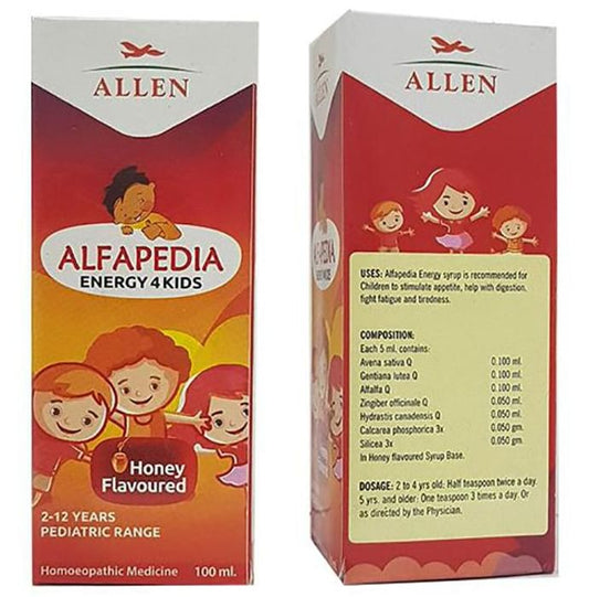 Allen Alfapedia Energy 4 Kids Syrup
bottle of 100 ml Syrup