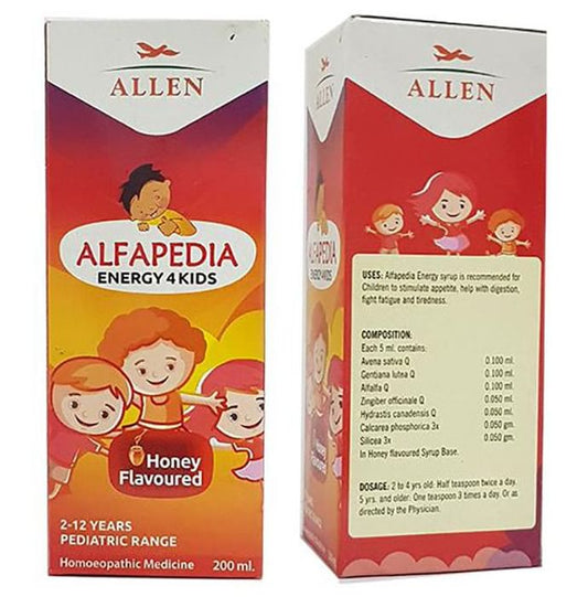 Allen Alfapedia Energy 4 Kids Syrup
bottle of 200 ml Syrup
