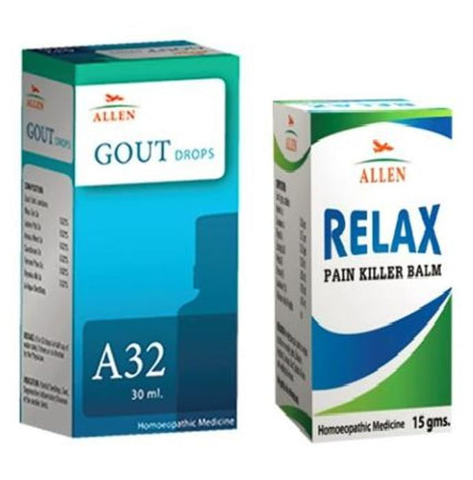 Allen Anti Gout Combo (A32 + Relax Pain Killer Balm)
packet of 1 Kit