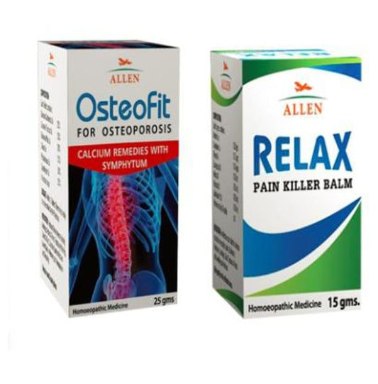 Allen Anti Osteoporosis Combo (Osteofit Tablet + Relax Pain Killer Balm)
packet of 1 Kit