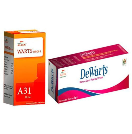 Allen Anti Warts Combo (A31 + Dewarts Cream)
packet of 1 Kit