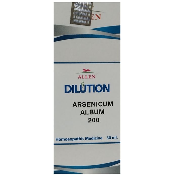 Allen Arsenicum Album Dilution 200
bottle of 30 ml Dilution